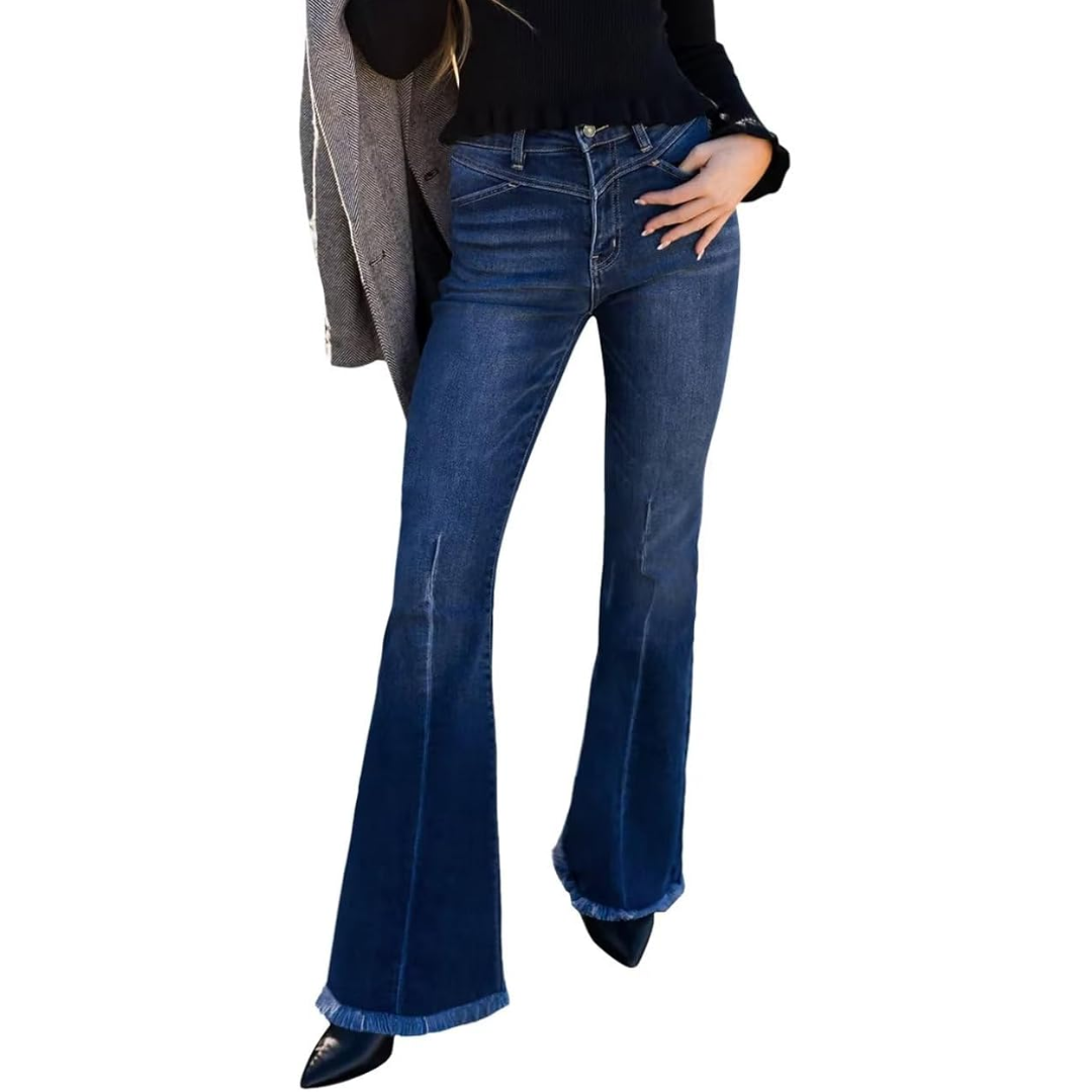 Jean évasé taille haute pour femme - Stella