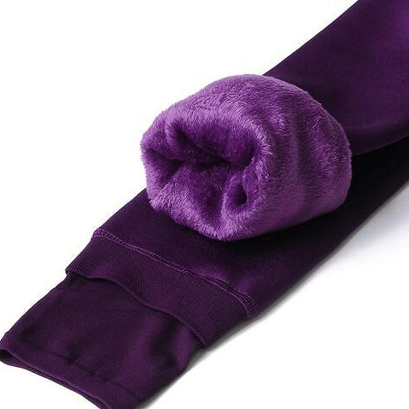 Legging thermique taille haute doublé polaire pour femme - chaud et extensible