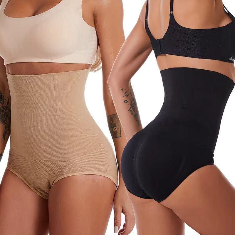Women's High-Waisted Shapewear Panties | Nylon & Elastane | Seamless Moderate Compression Panties