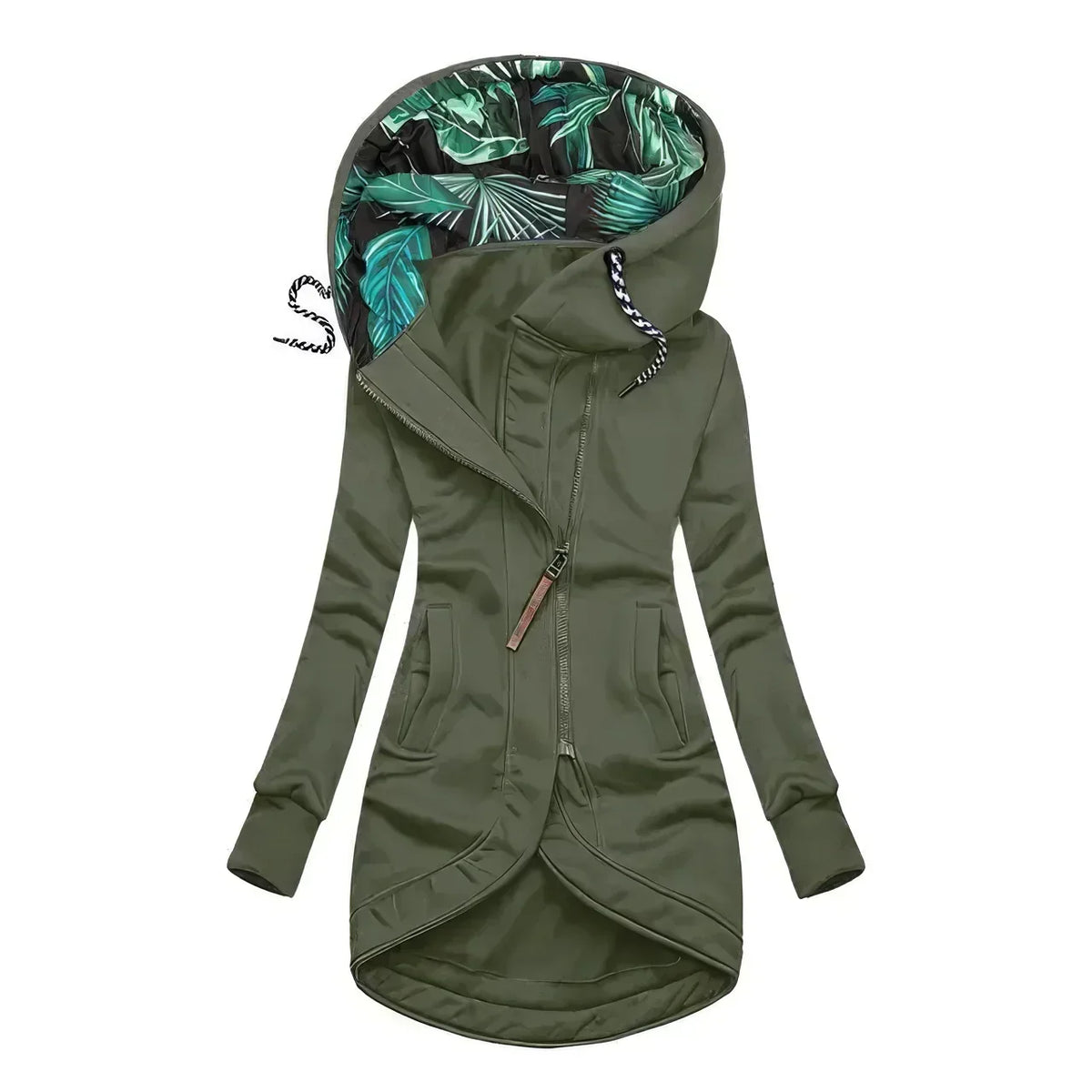 Women's Jacket with Printed Contrast Lining
