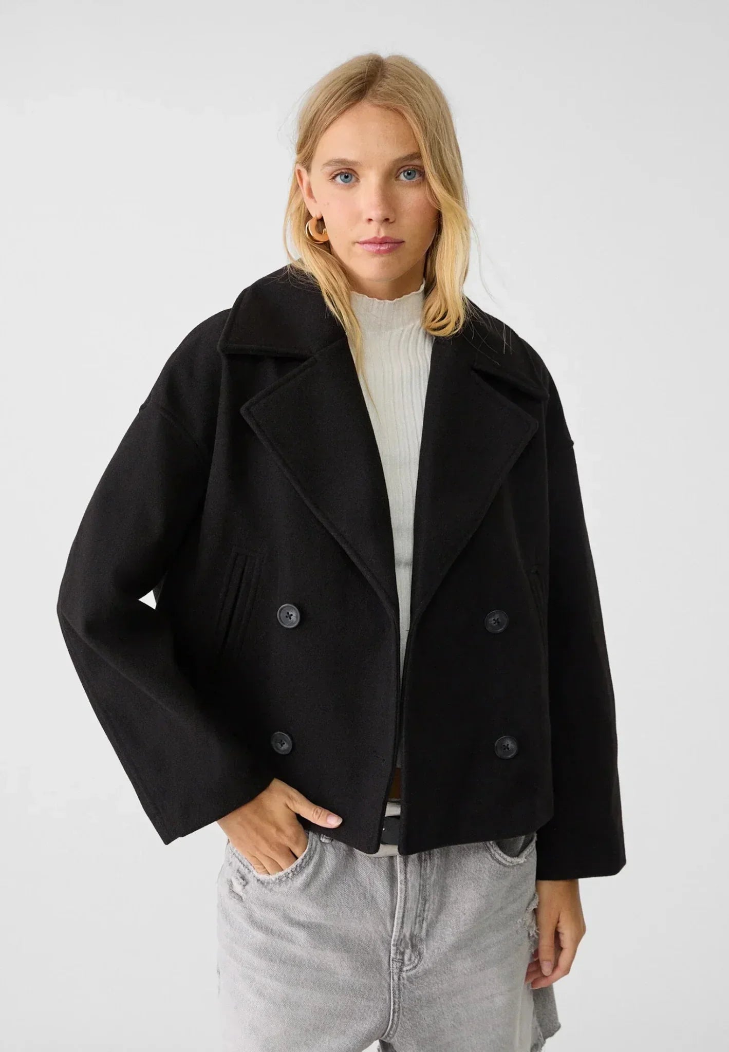 Women's Jacket with Short Cut & Double Breasted | Davy