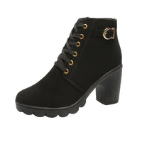 Bottes à lacets pour femme à talon