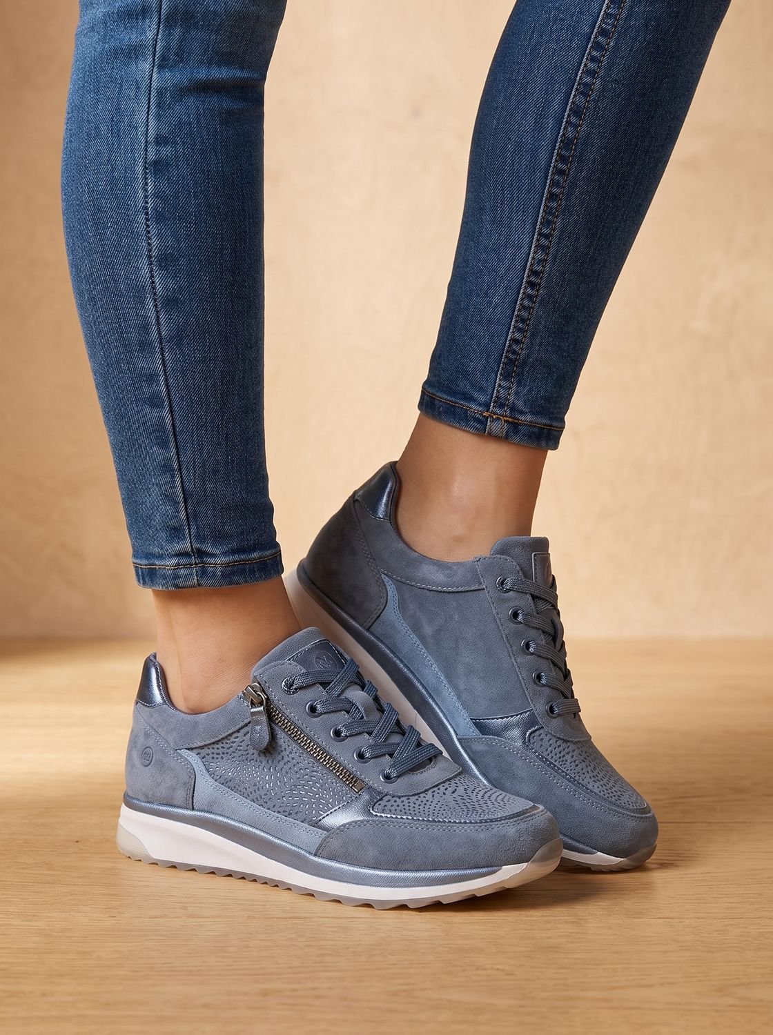Women's Lace-Up Side-Zip Comfort Platform Sneakers