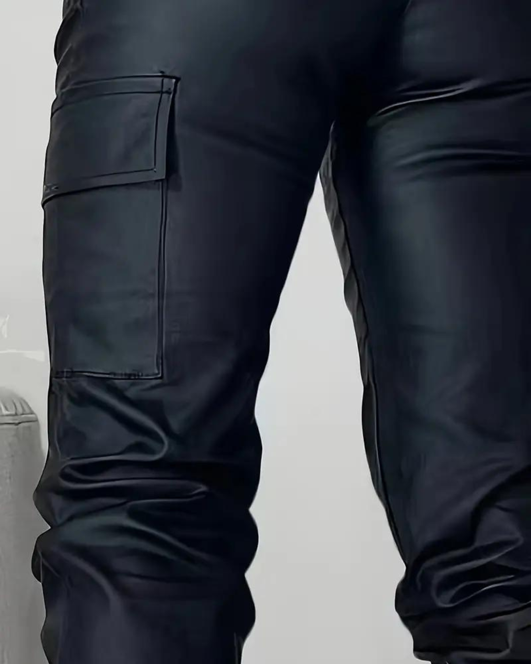 Women's Leather Cargo Pants