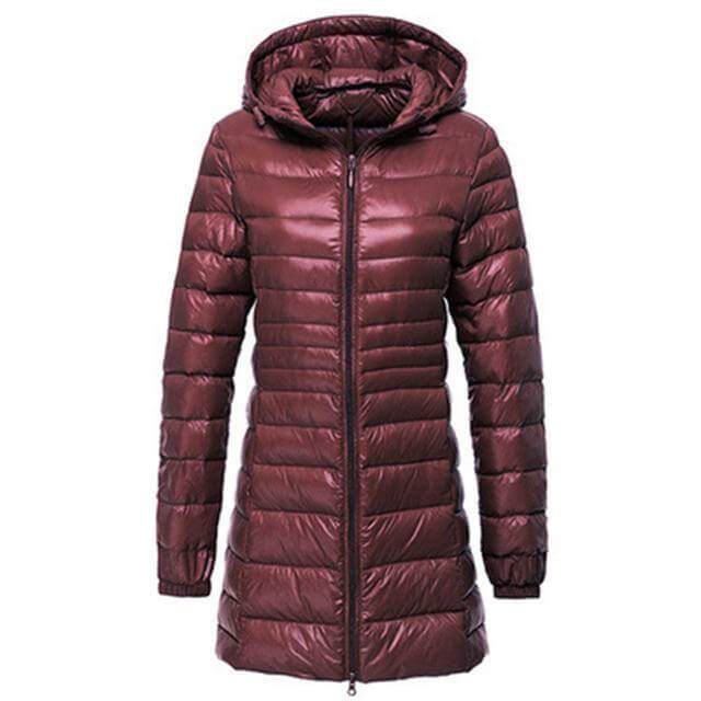 Women's Lightweight Long Puffer Jacket