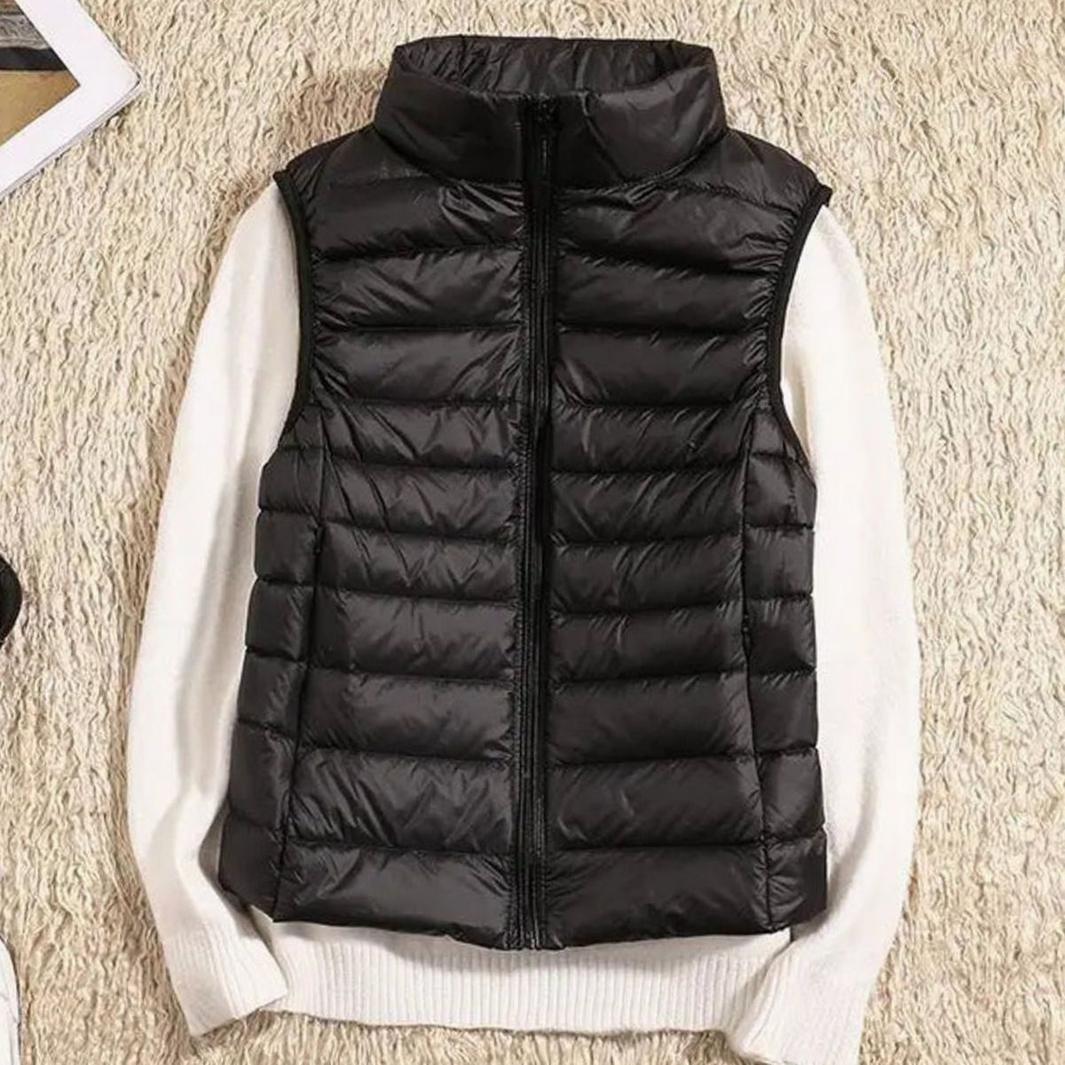 Women's Lightweight Quilted Zip-Front Puffer Vest