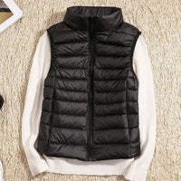 Women's Lightweight Quilted Zip-Front Puffer Vest