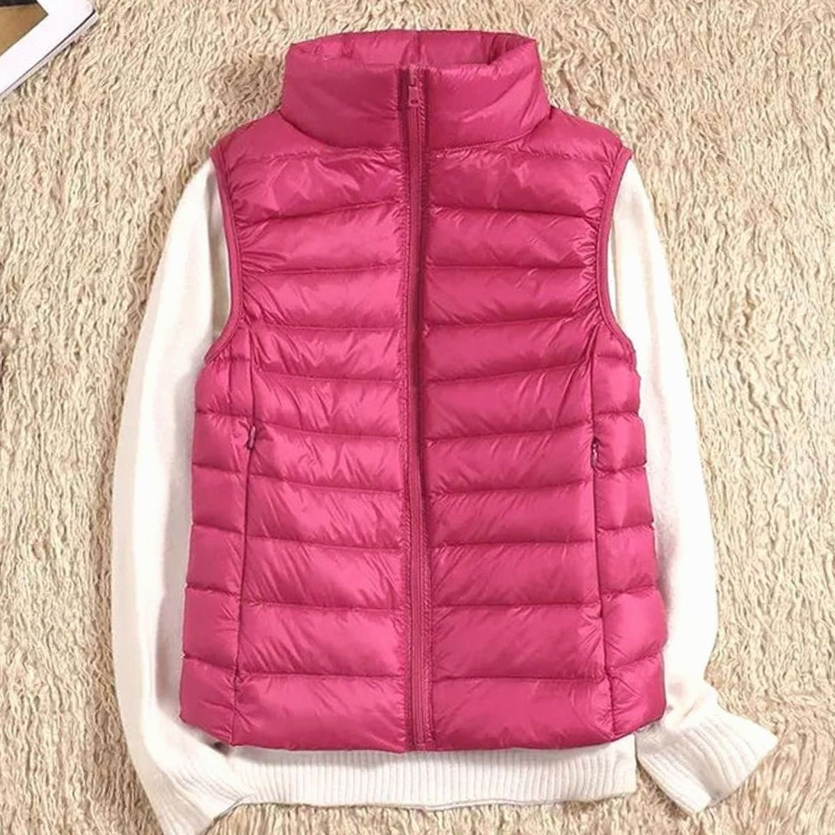 Women's Lightweight Quilted Zip-Front Puffer Vest