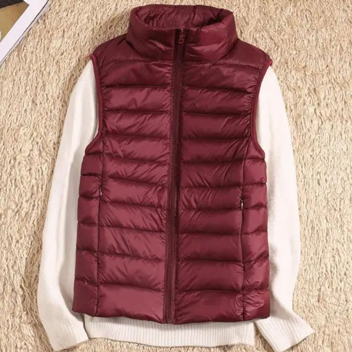 Women's Lightweight Quilted Zip-Front Puffer Vest