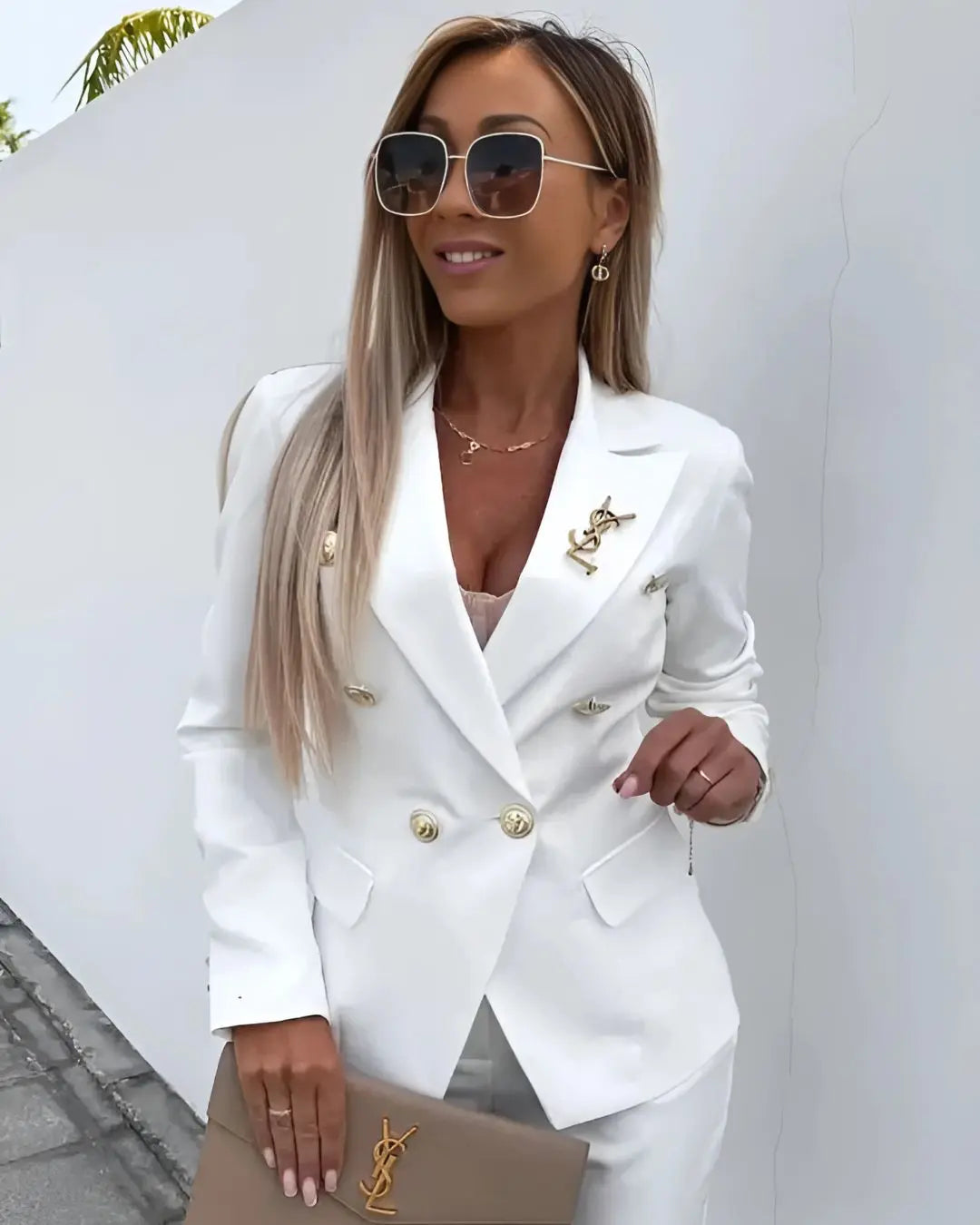 Women's Long-Sleeve Blazer Jacket