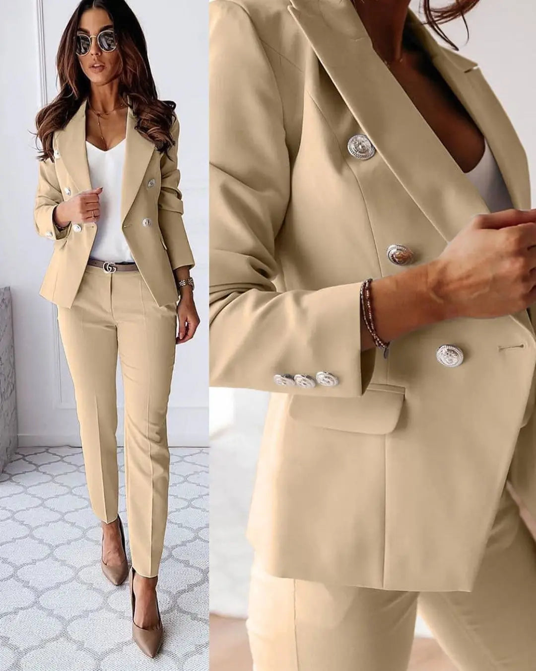 Women's Long-Sleeve Blazer Jacket