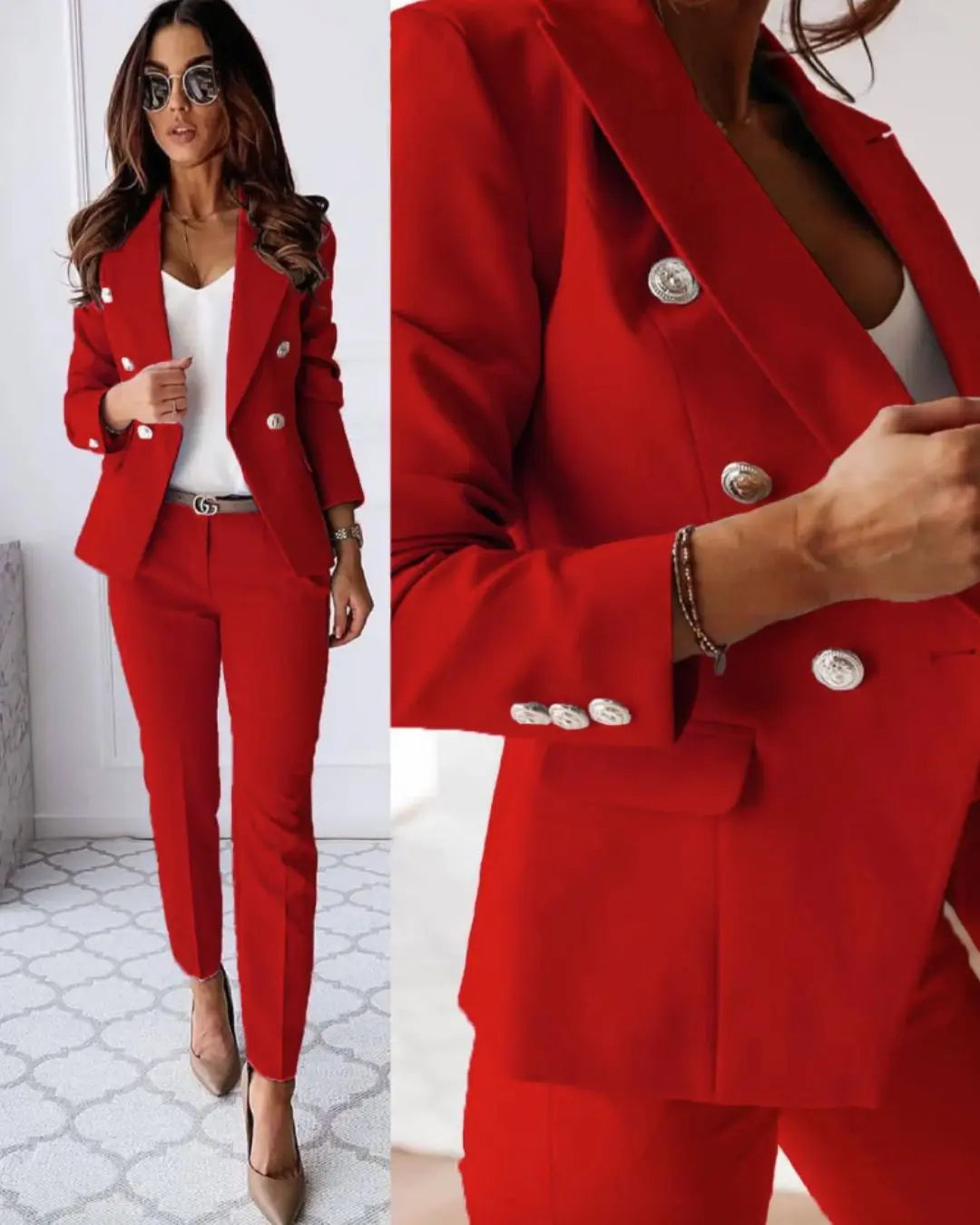 Women's Long-Sleeve Blazer Jacket