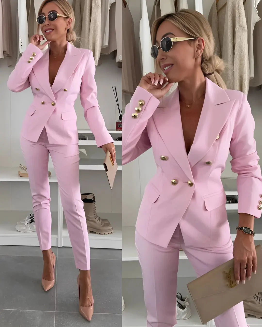 Women's Long-Sleeve Blazer Jacket