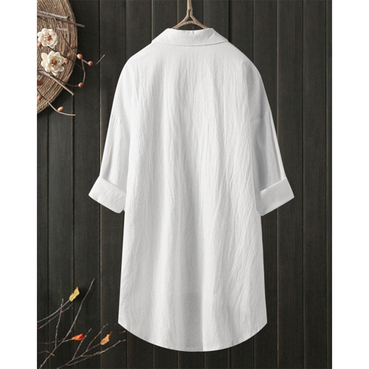 Women's Long-Sleeve Blouse with an Airy Cut
