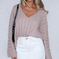 Women's Long-Sleeve V-Neck Sweater
