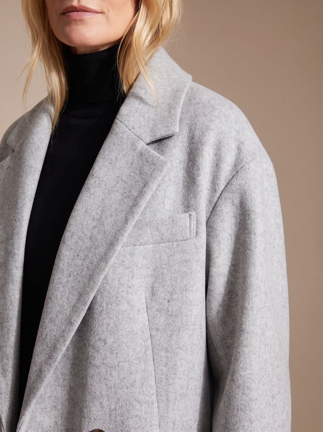 Women's Long Tailored Double-Breasted Winter Coat
