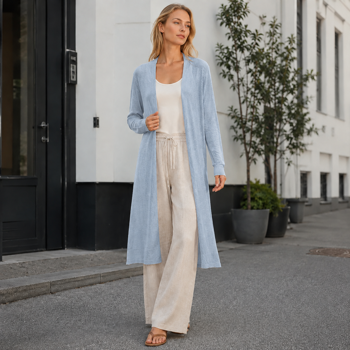 Women's Long Warm Layering Cardigan