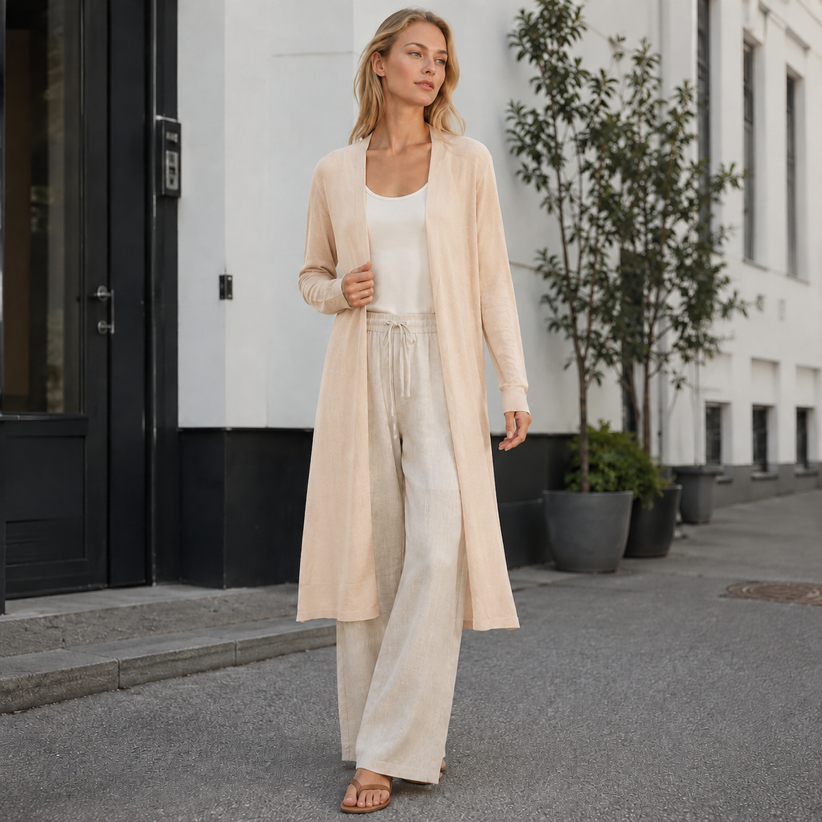 Women's Long Warm Layering Cardigan