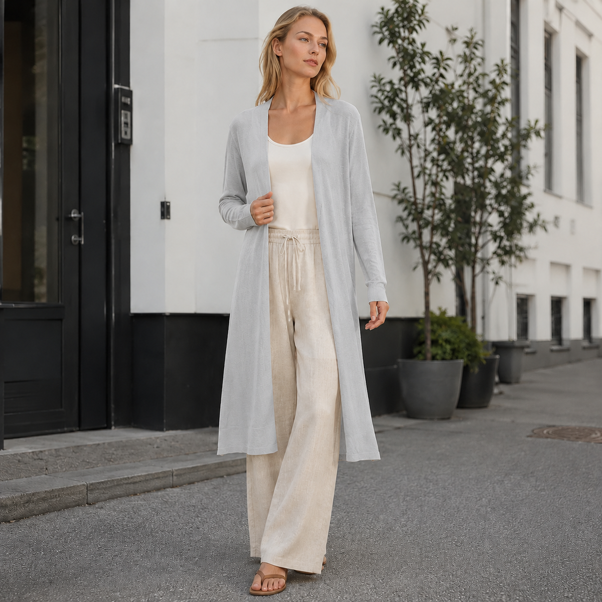 Women's Long Warm Layering Cardigan