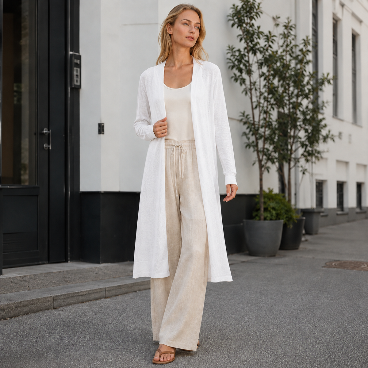 Women's Long Warm Layering Cardigan