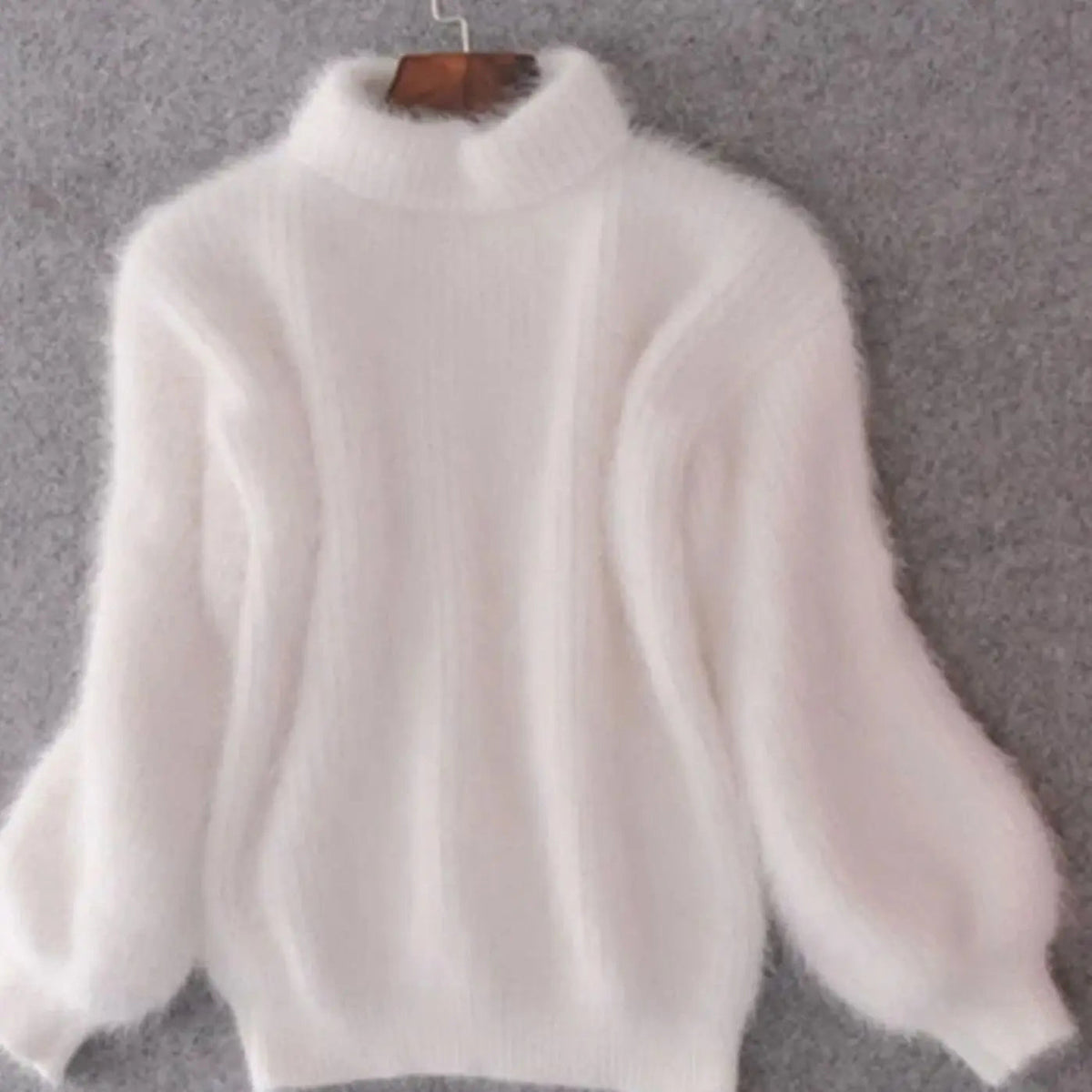 Women's Loose-Knit Fluffy Turtleneck Sweater