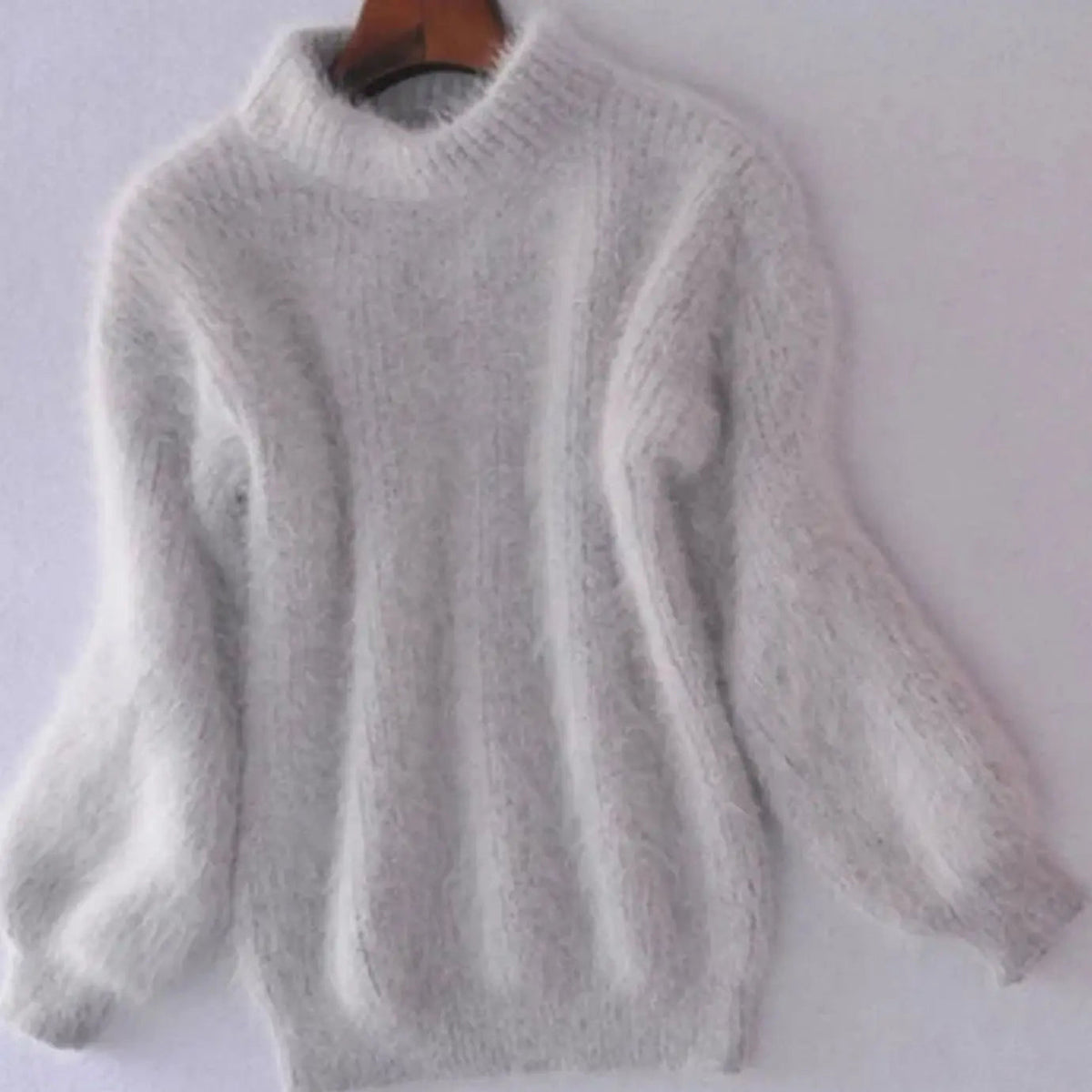 Women's Loose-Knit Fluffy Turtleneck Sweater