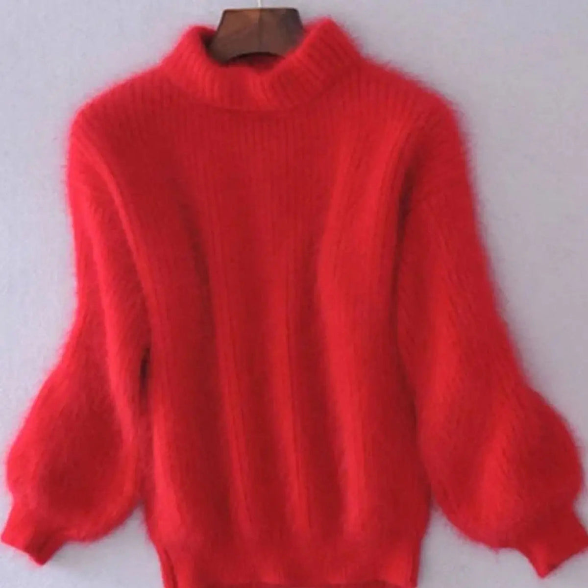 Women's Loose-Knit Fluffy Turtleneck Sweater