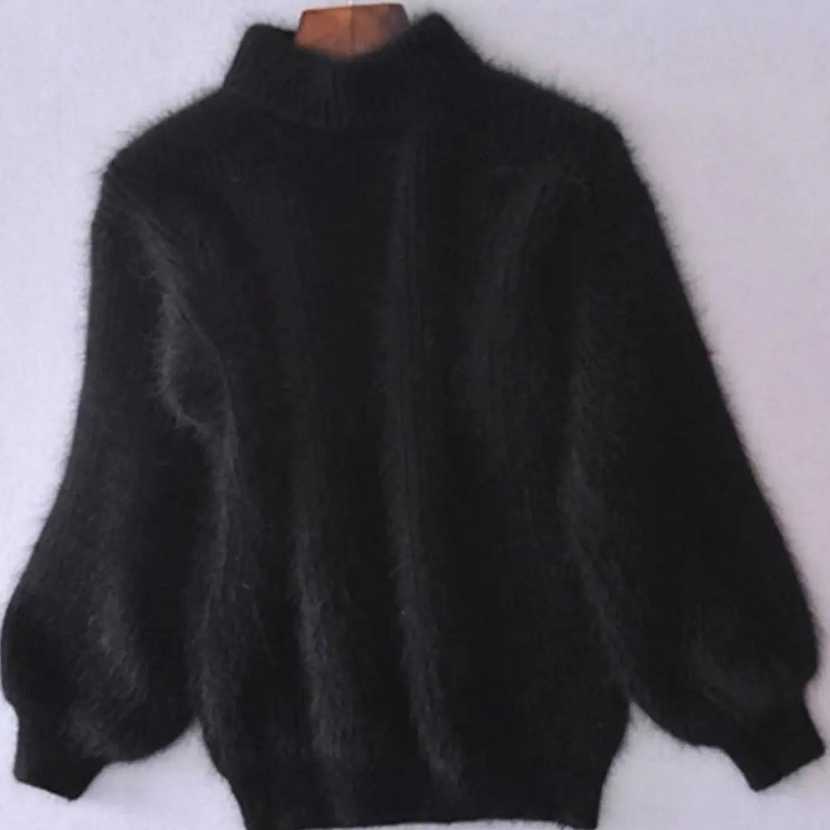 Women's Loose-Knit Fluffy Turtleneck Sweater