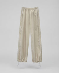 Women's Nylon Track Pants with Adjustable Drawstring Hem