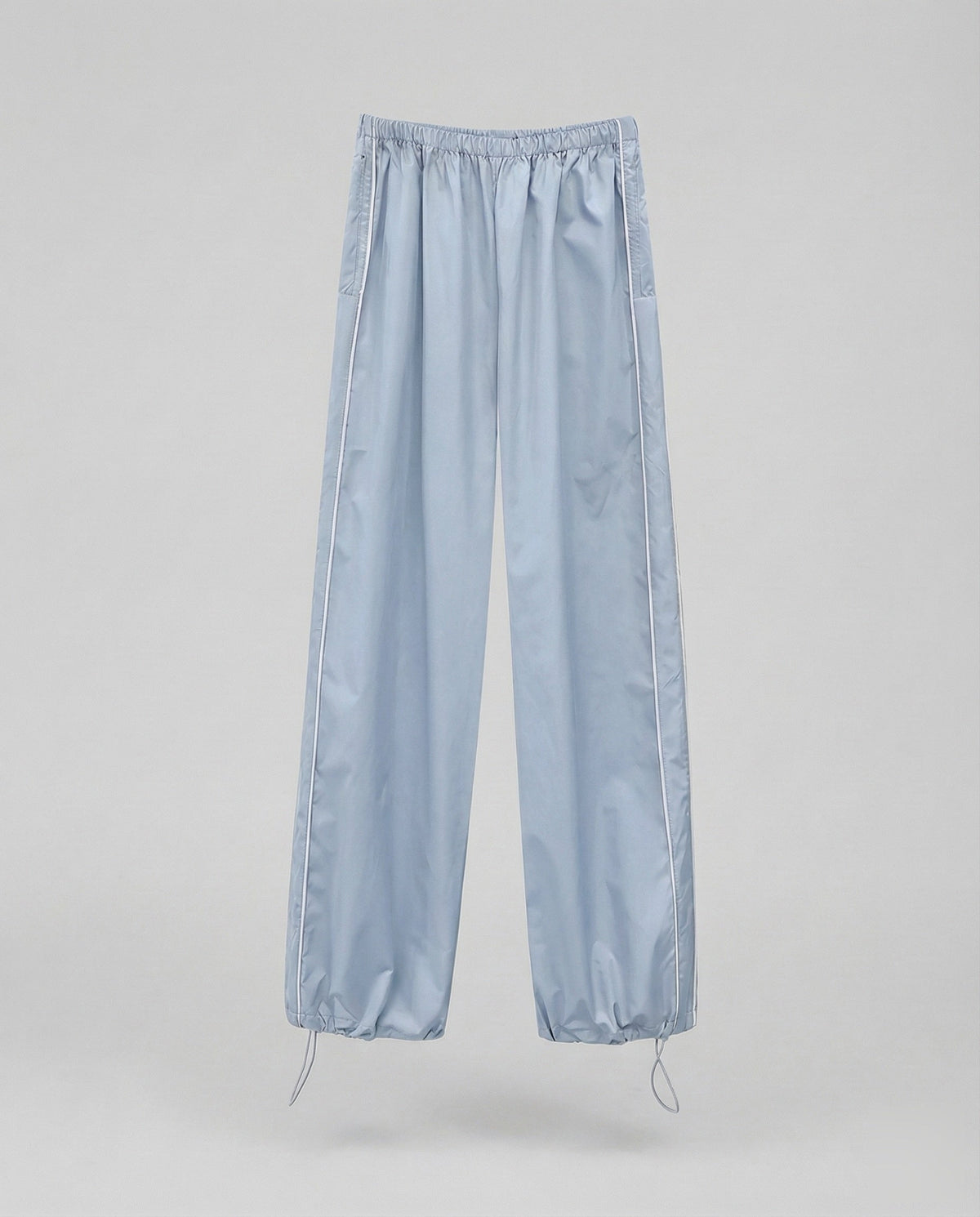 Women's Nylon Track Pants with Adjustable Drawstring Hem