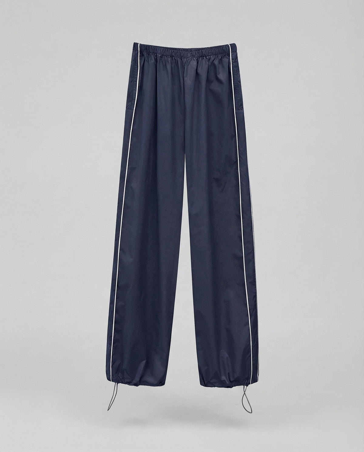 Women's Nylon Track Pants with Adjustable Drawstring Hem