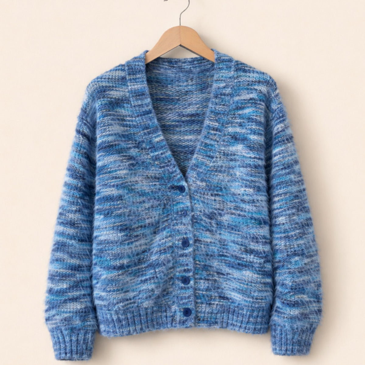 Women's Open-Front Striped Knit Cardigan