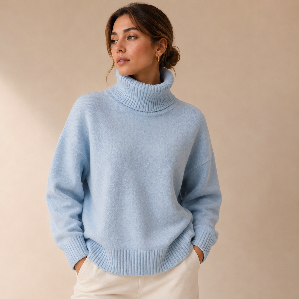Women's Oversized Turtleneck Sweater