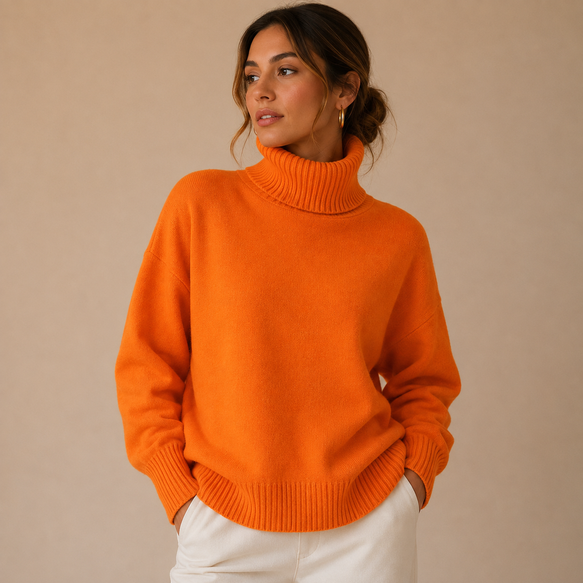 Women's Oversized Turtleneck Sweater