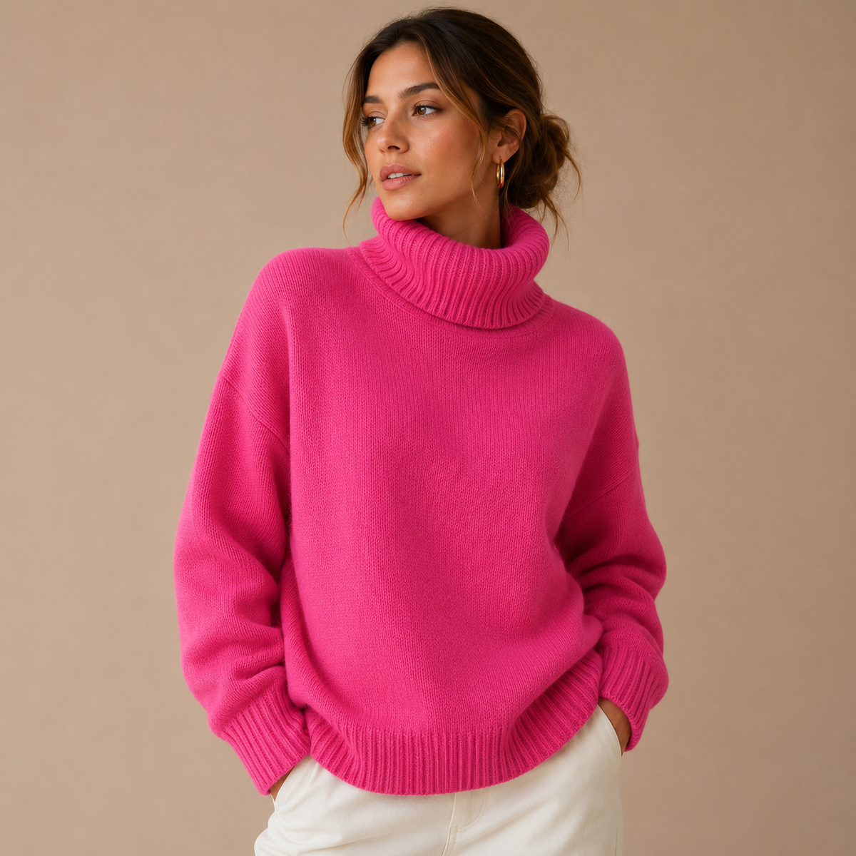 Women's Oversized Turtleneck Sweater