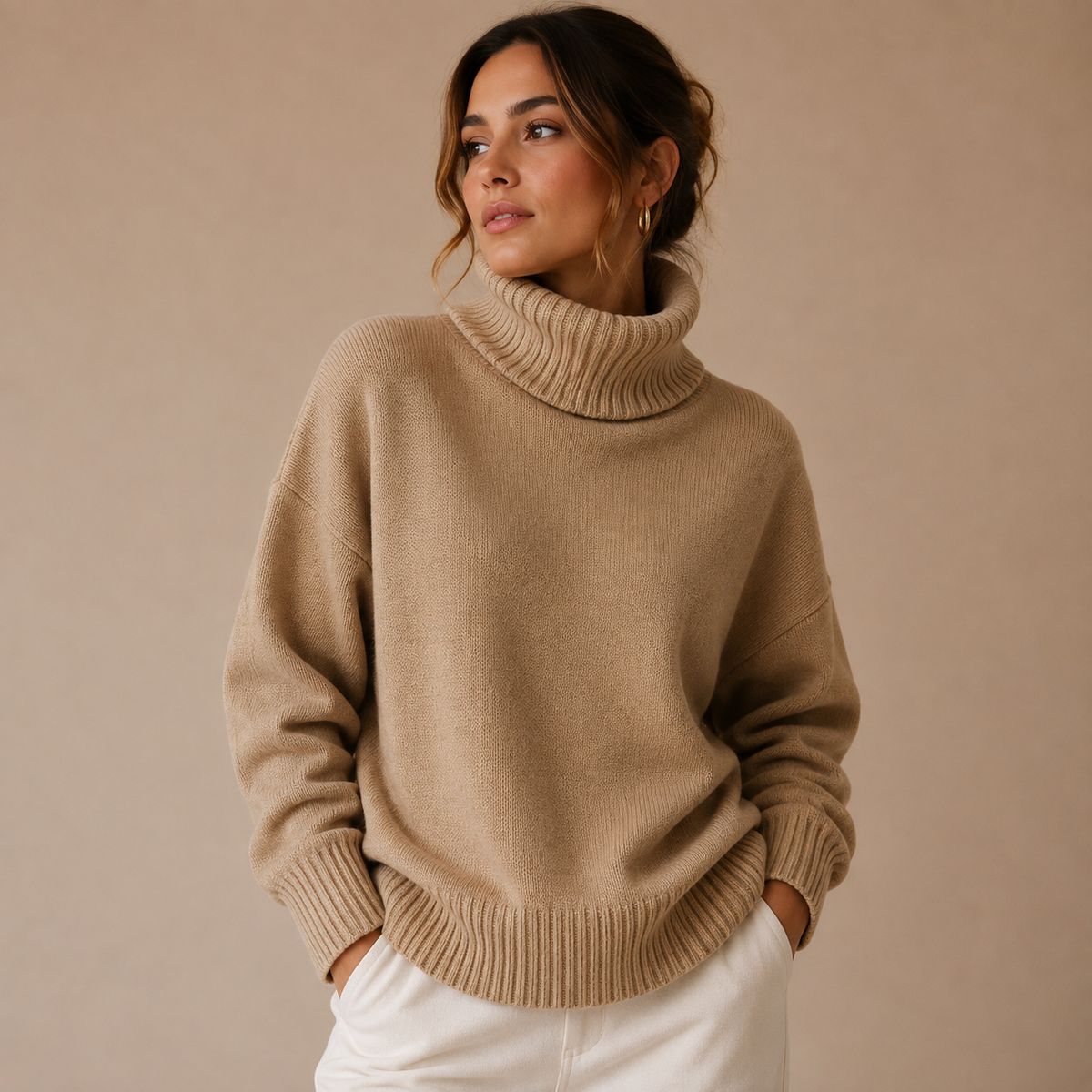 Women's Oversized Turtleneck Sweater