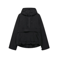 Women's Padded Half-Zip Hooded Anorak Jacket