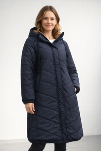 Manteau matelassé douillet à capuche pour femme