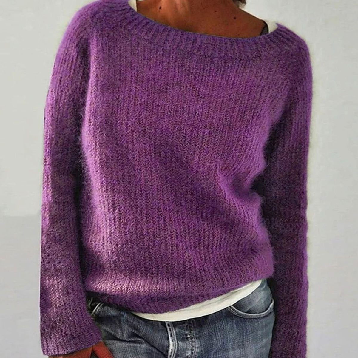 Women's Relaxed-Fit Soft Knit Pullover Sweater