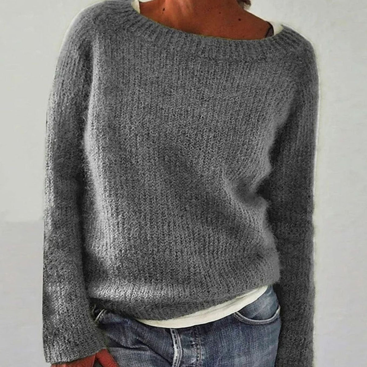 Women's Relaxed-Fit Soft Knit Pullover Sweater
