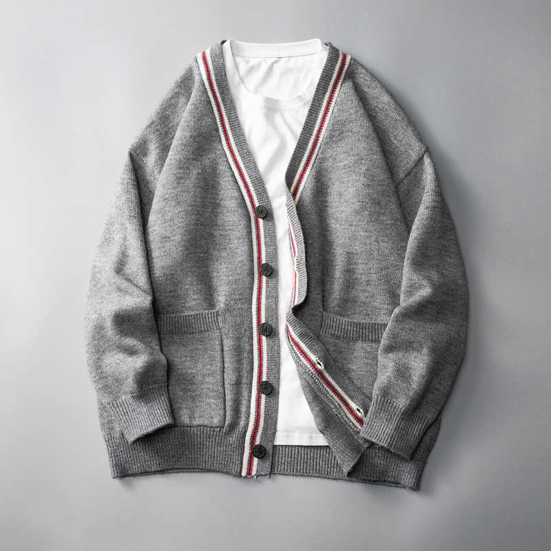 Women's Retro Striped Knit Cardigan