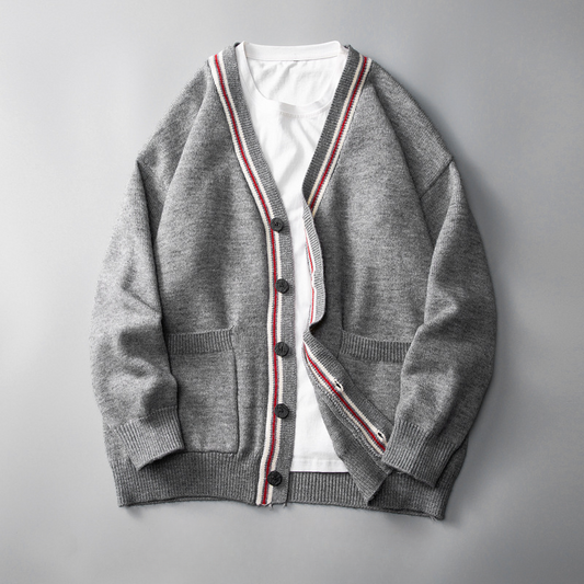 Gilet en maille rétro à rayures pour femme