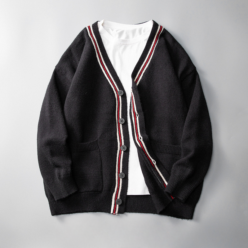 Women's Retro Striped Knit Cardigan