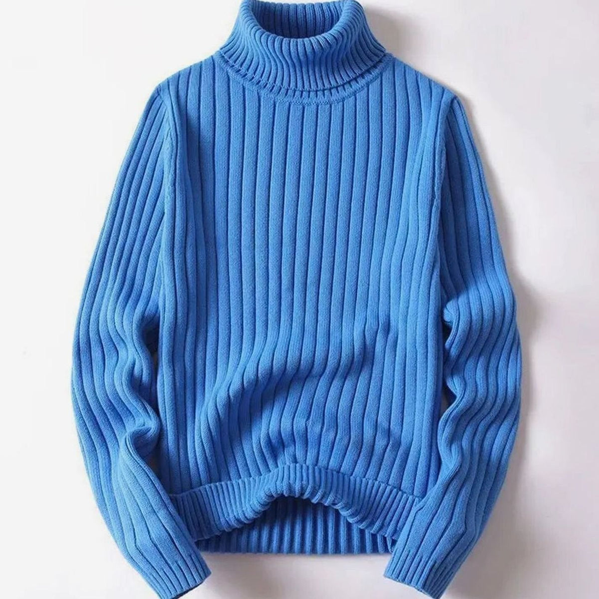 Women's Ribbed Roll-Neck Knit Sweater