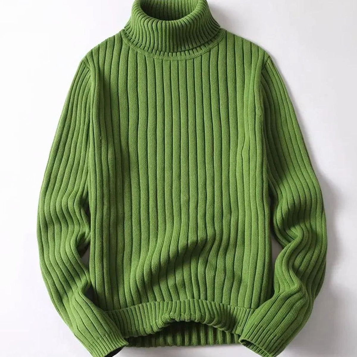 Women's Ribbed Roll-Neck Knit Sweater