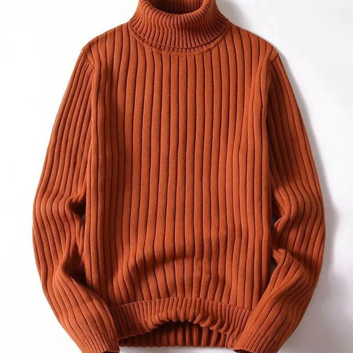 Women's Ribbed Roll-Neck Knit Sweater