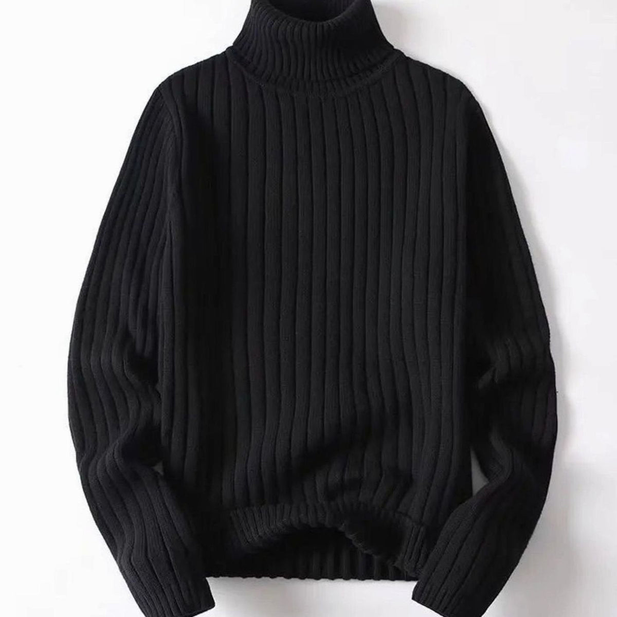 Women's Ribbed Roll-Neck Knit Sweater