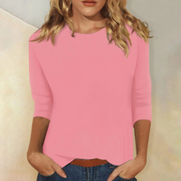 Women's Round Neck 3/4 Sleeve Top