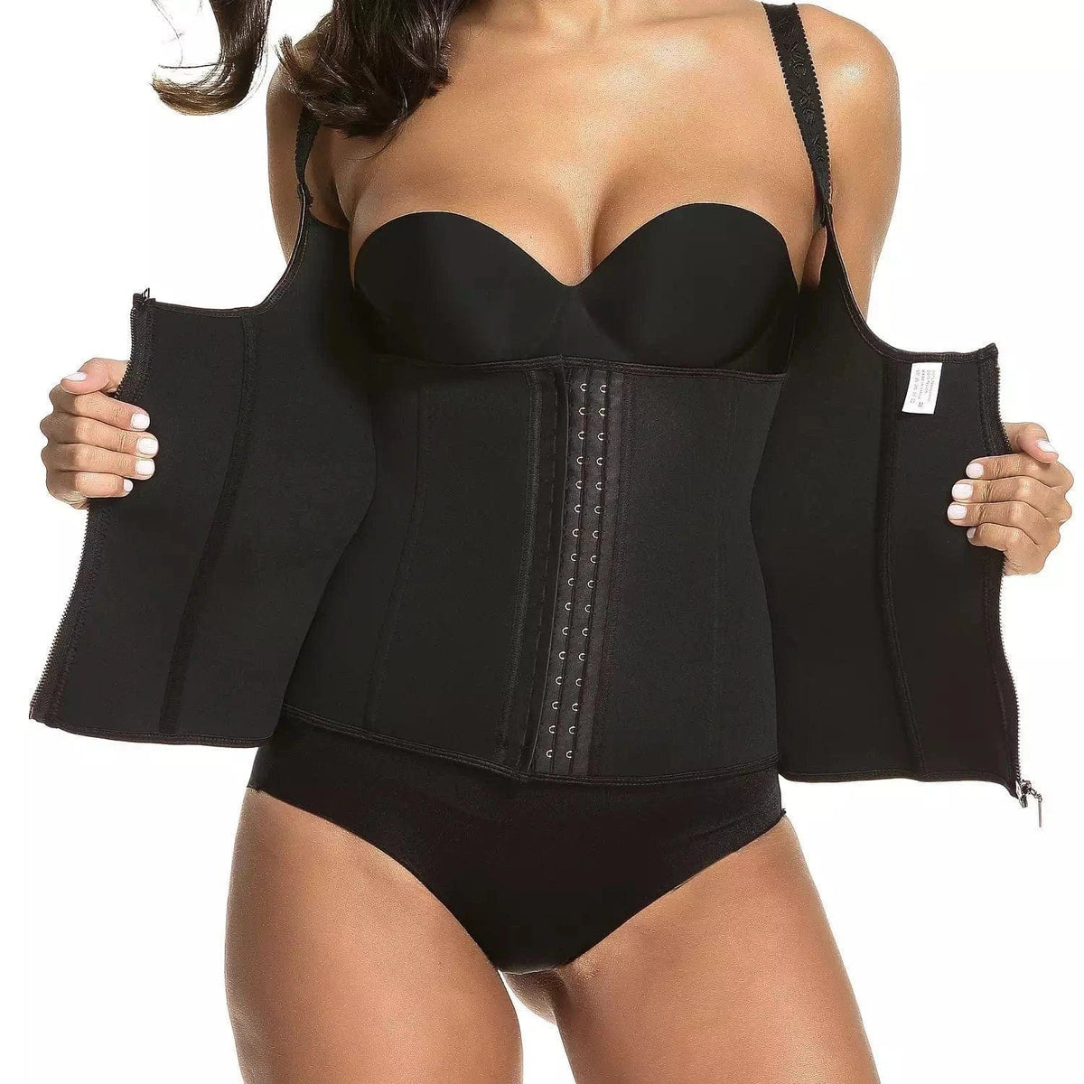 Haut corset gainant pour femme | Nylon extensible et élasthanne | Aspect sans coutures avec compression légère à modérée