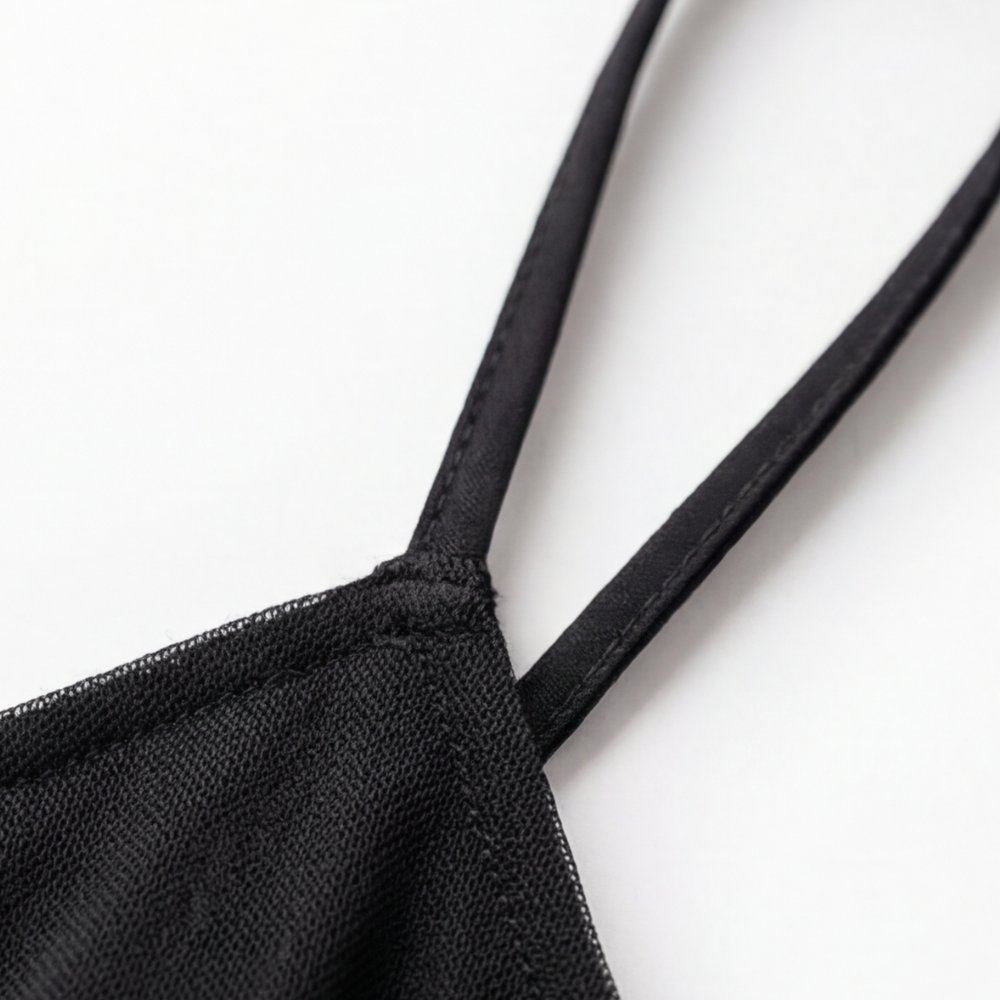 Robe nuisette transparente pour femme en dentelle brodée